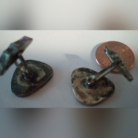 Vintage Sterling Silver Skier Cuff Links - Picture 5 of 8